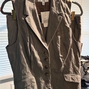 CABi NWT Charcoal Checkered Waistcoat